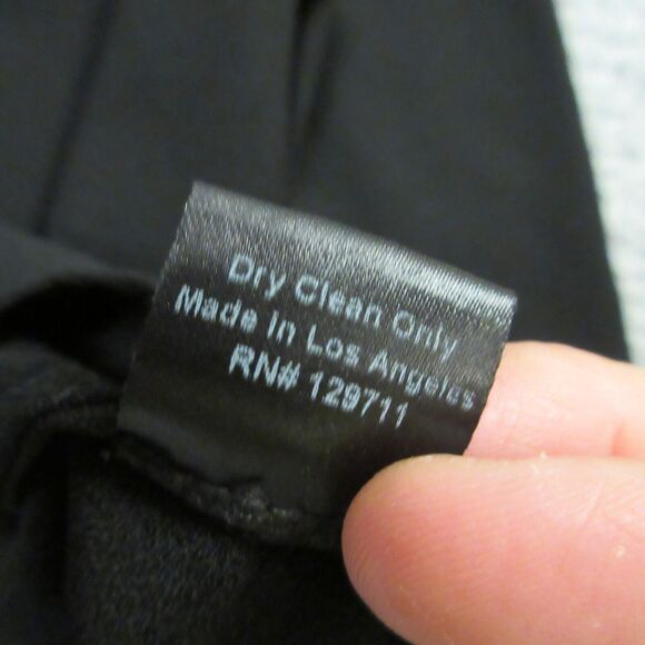 Jenni Kayne Womens Crepe‎ Georgette Shirt Top size M Polo Collar Blouse Black - Picture 4 of 9